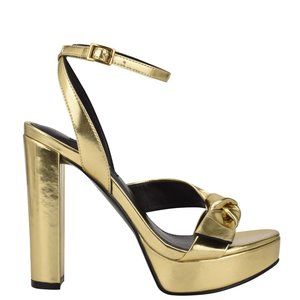 Nine West Gold Libbie Platform Sandals